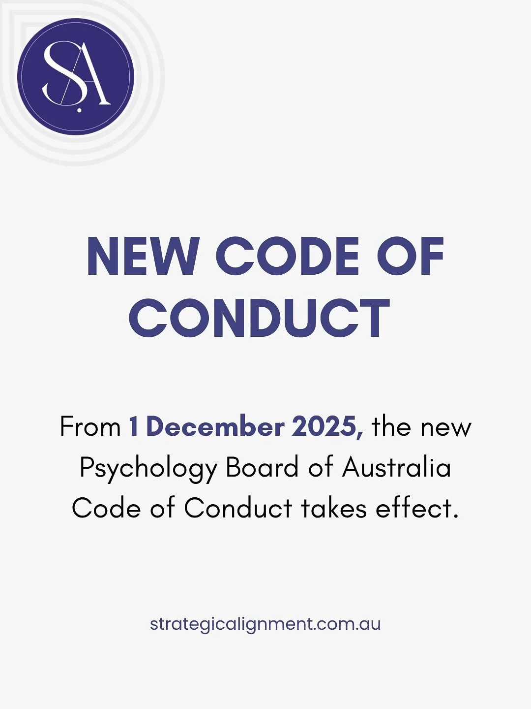 The new Code of Conduct is not just a policy update. 

It is a reminder to check your practice systems.

From 1 December 2025, all registered psychologists will need to meet the new standards. That means reviewing how your forms, workflows and proces