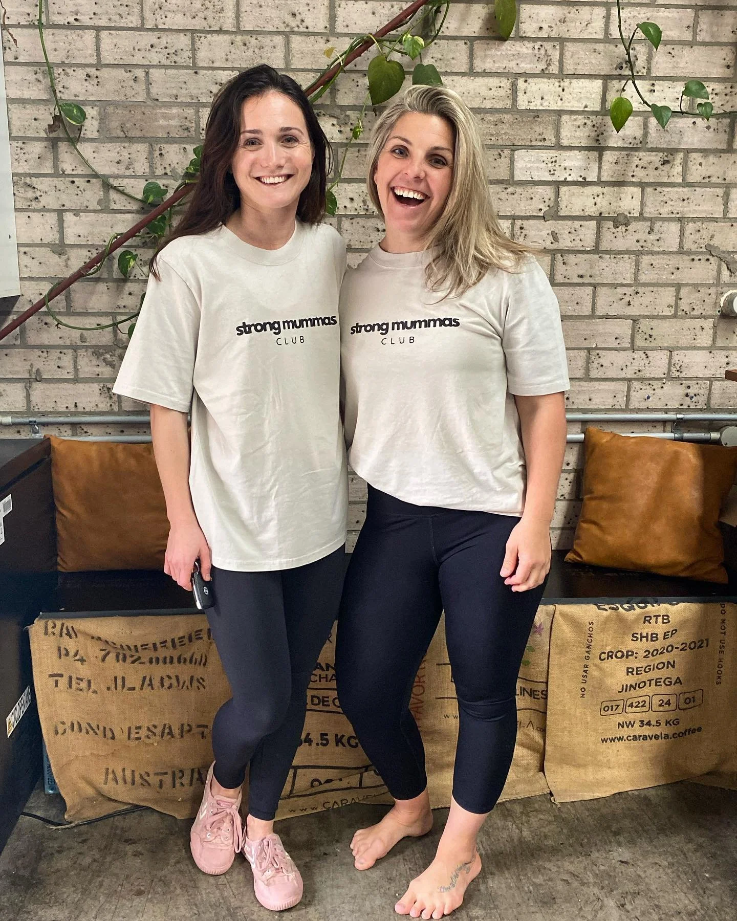 Meet the mummas behind the Strong Mummas Club.

Caity and Courts - met each other when Courts was 16 weeks pregnant with her first doing a sled drag and Caity was at the park playing with her oldest and new born in the carrier. 

Of course we started
