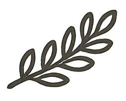 Decorative black leaf ornament