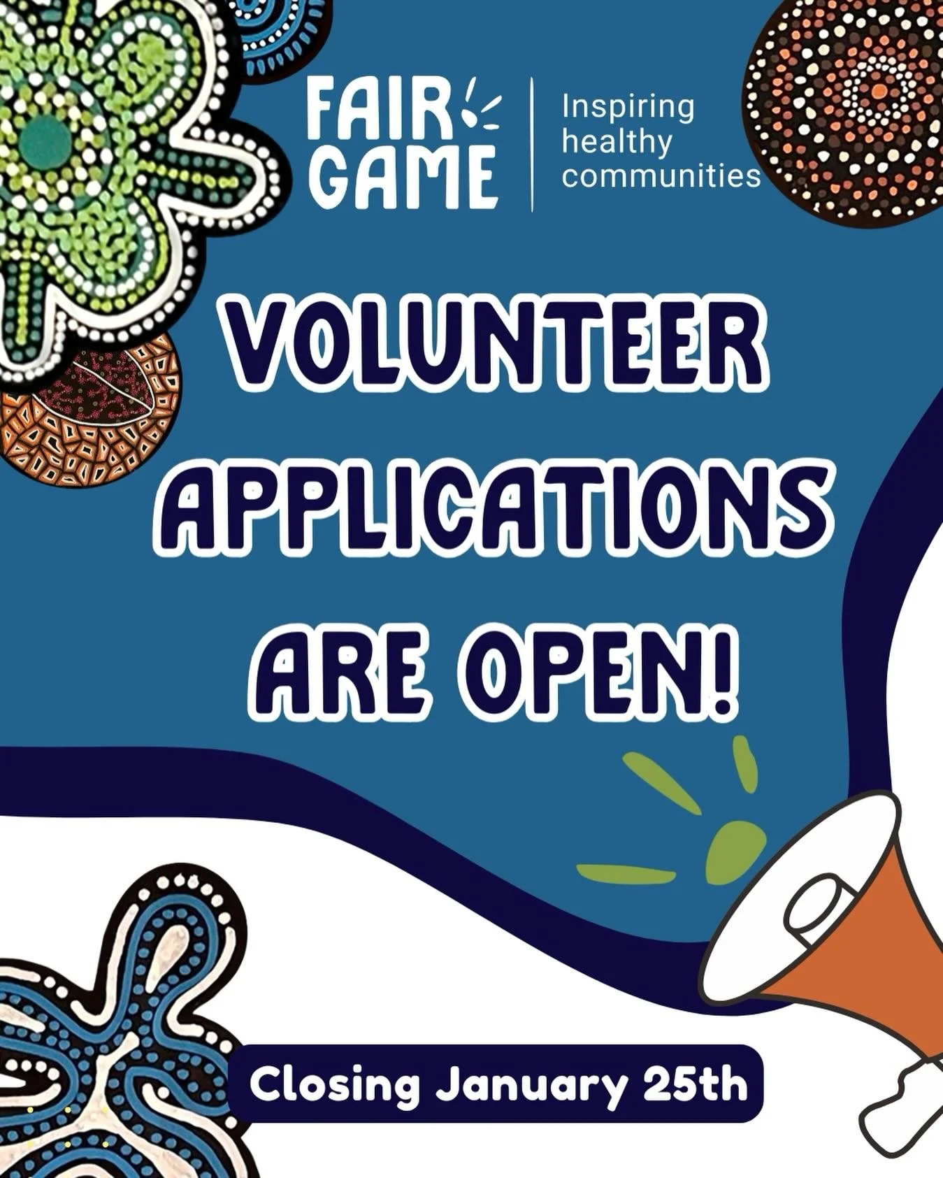 📣 THE TIME HAS COME 📣 Applications are now open to become a Fair Game volunteer! 🙌🏽 Are you passionate about making a difference in your own backyard and inspiring healthy communities? 💫 Do you enjoy working with young people to help instil heal