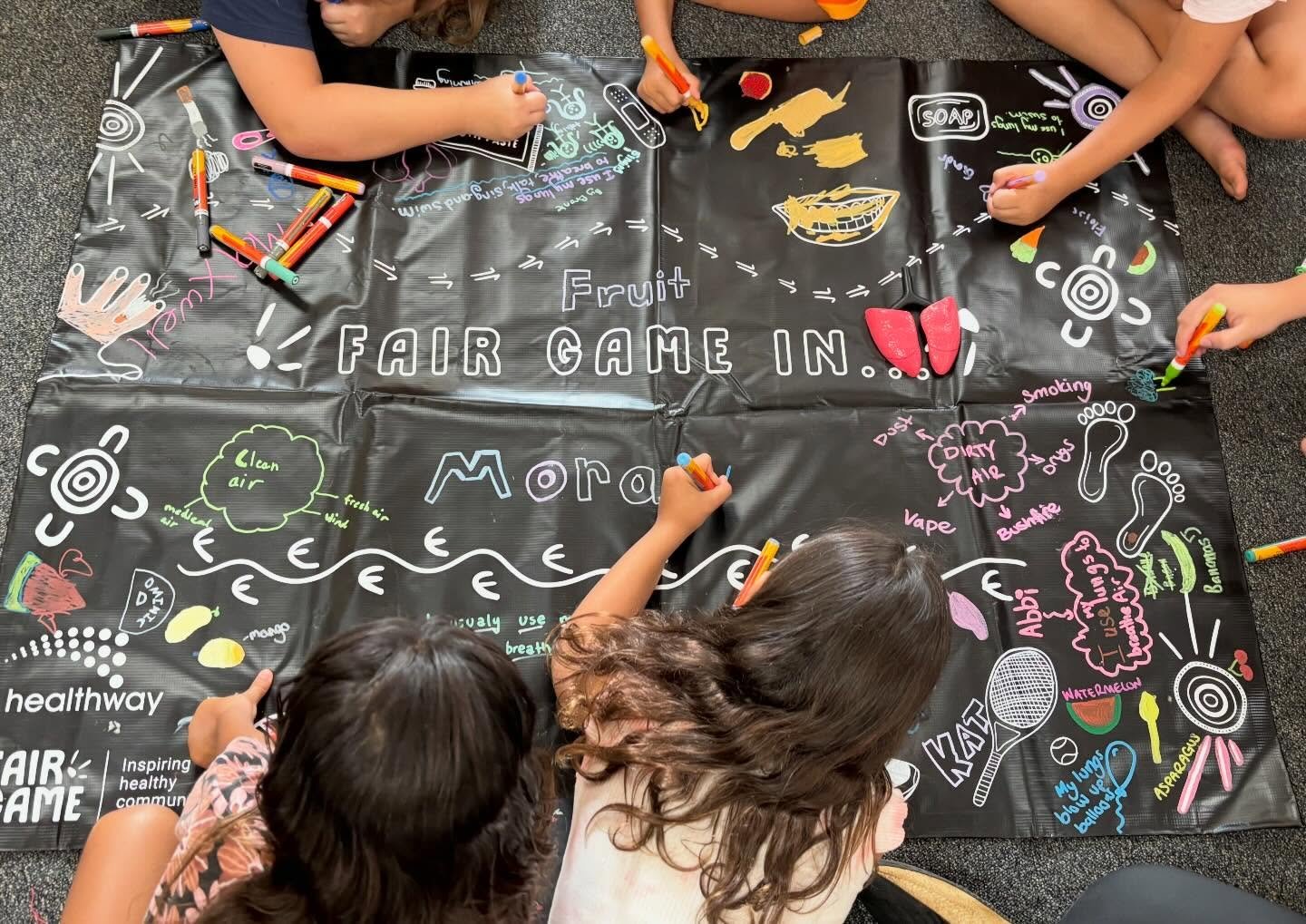 Last month our team had an awesome week in the Mid West, running our Fit &amp; Healthy in the Outback program in Morawa and Mount Magnet 🥳 Along with plenty of Game On! and Healthy Communities fun, the team also helped the kids create these amazing 