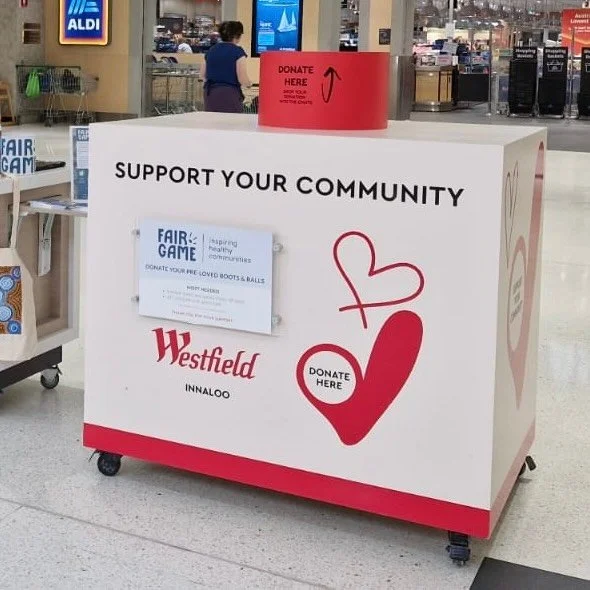 Donate your pre-loved sports equipment this month at @westfieldinnaloo ! 🙌🏼 Throughout March we will have a donation bin located near the Concierge Desk in which you can drop your pre-loved sports equipment so we can redistribute items to children 