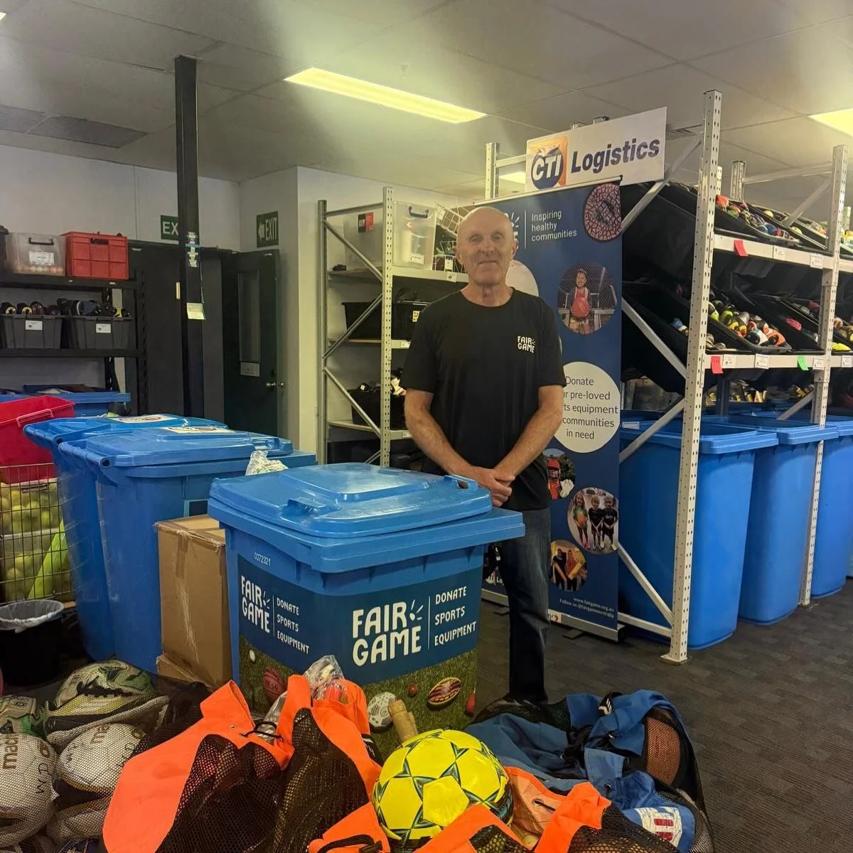 A big welcome to our new Sport Equipment Collection volunteer Ron! 🤸🏽&zwj;♀️ Each week Ron kindly gives up his time to drive around Perth, emptying our network of donation bins across the Metro area 🚗 He then drives the pre-loved sports equipment 