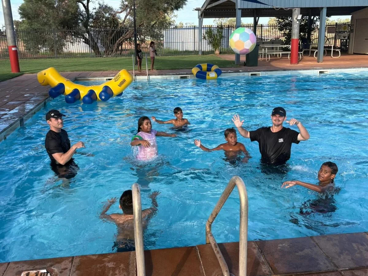 Earlier this year we had the pleasure of visiting the beautiful remote community of Wiluna, over 940km northeast of Perth ✈️ Working closely with the Shire of Wiluna and @lifesavingwa our team ran hours of Game On! activities (with plenty of pool act
