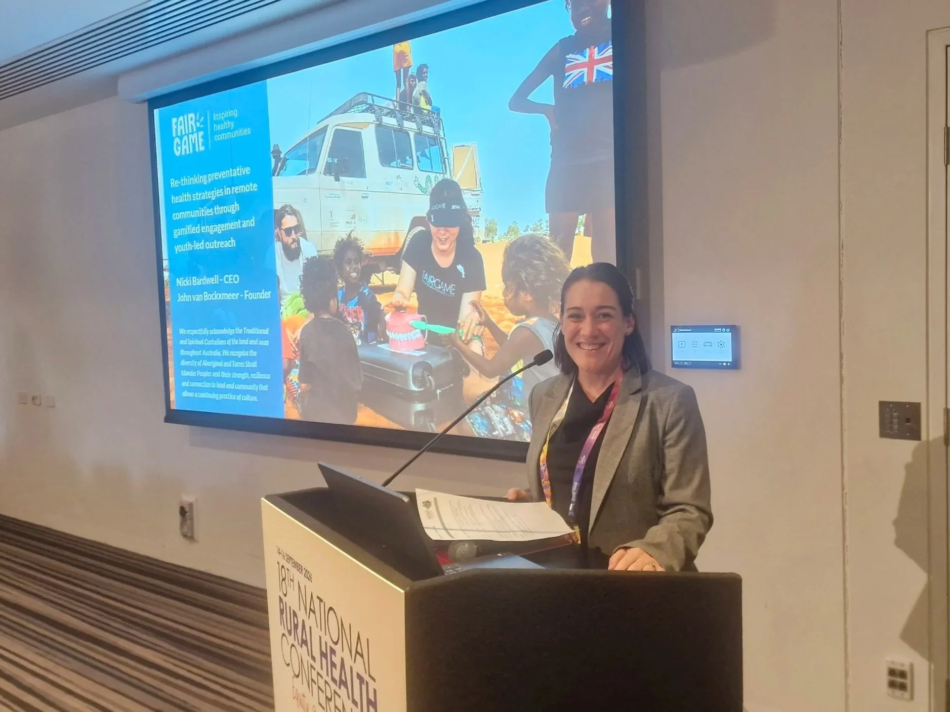 CEO Nicki Bardwell, recently shared Fair Game’s insights into how our approach to health education improves health outcomes in remote Australia