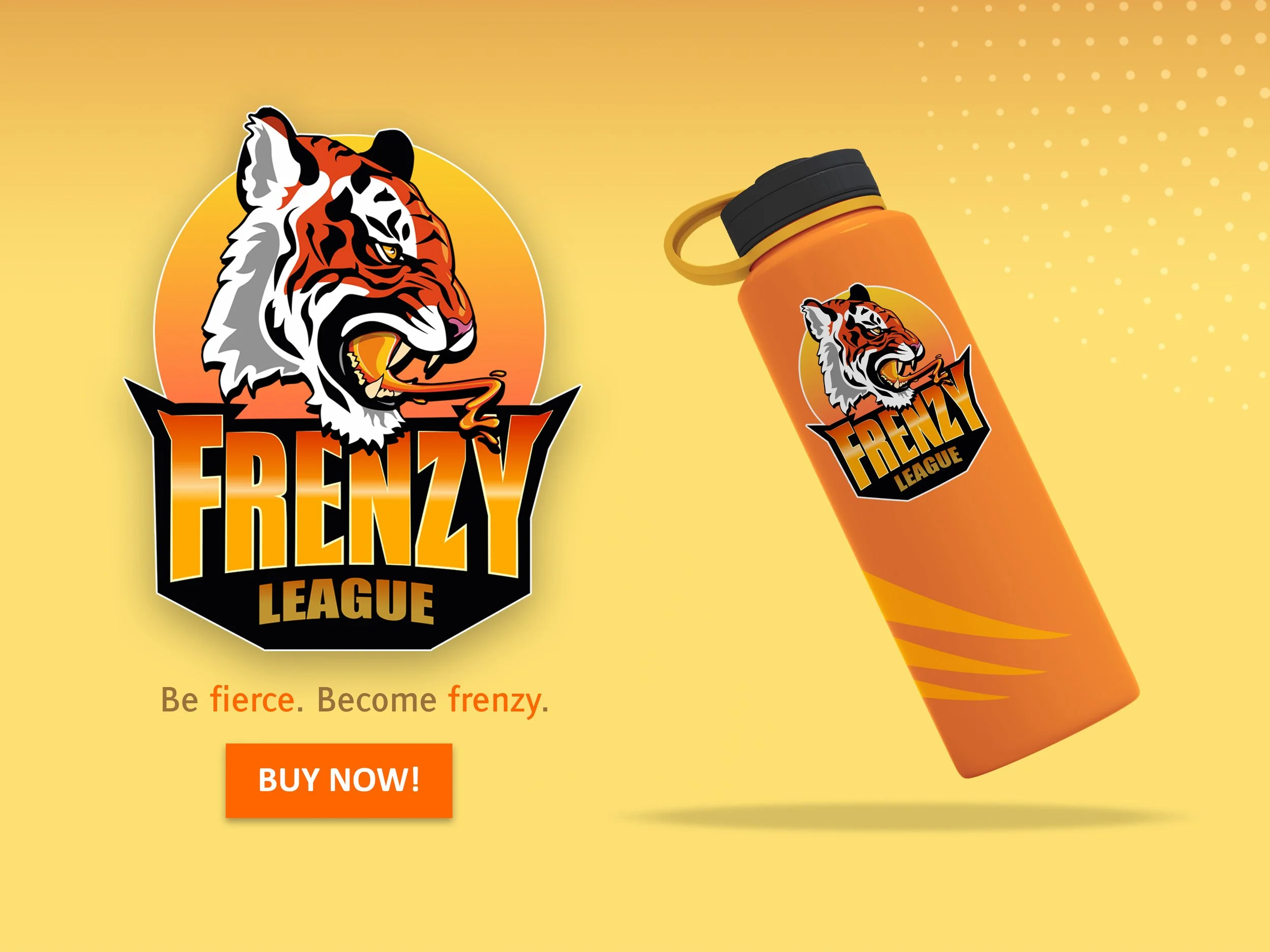 A sports bottle design with logo