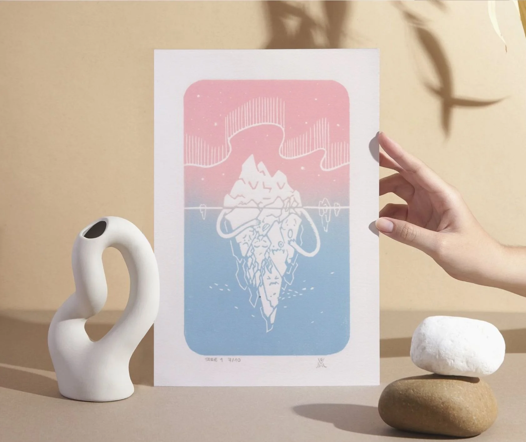 Estampe originale - Aurore rosée