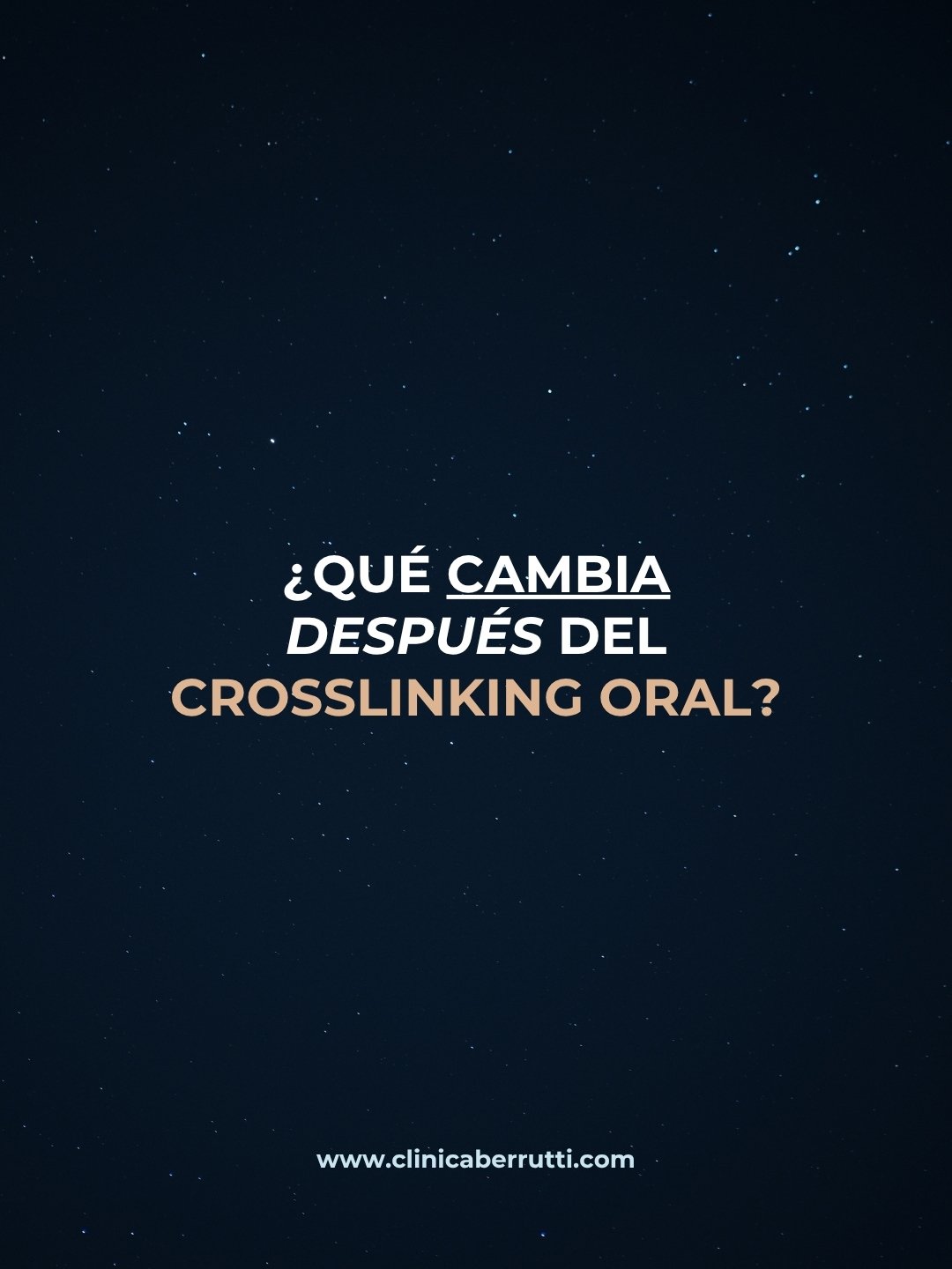 Qu&eacute; cambia despu&eacute;s del crosslinking oral?

Vamos con expectativas reales: el objetivo es frenar el avance, no revertir lo que ya pas&oacute;. El seguimiento sigue siendo parte del camino.

📲 Turnos al Whatsapp: +598 95 777 811
 🌐 www.