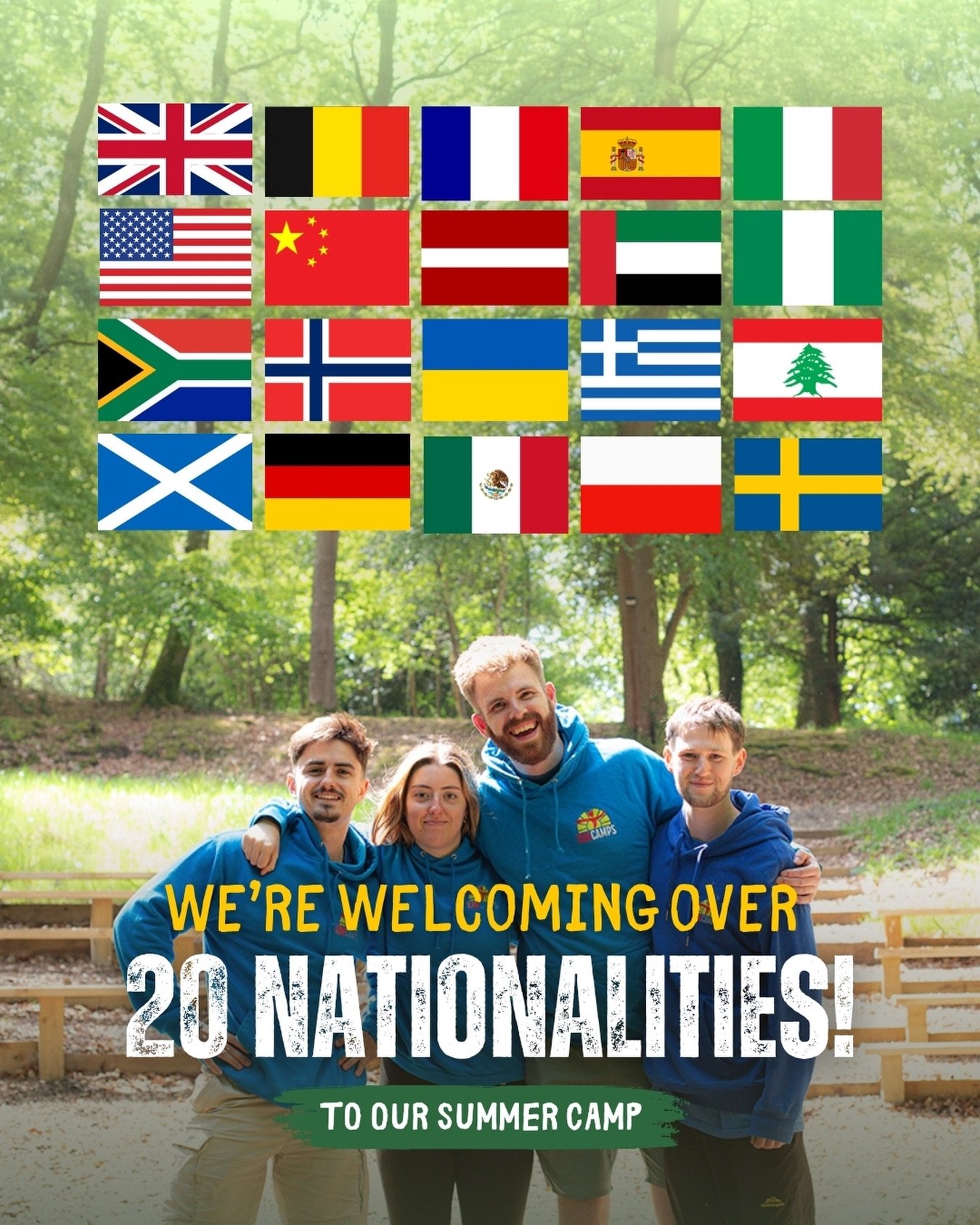 This summer, we&rsquo;re proud to welcome young people from over 20 nationalities to camp 🌍

From across the world to the heart of the New Forest, Educamps Adventures is bringing together different cultures, new friendships and amazing adventures.

