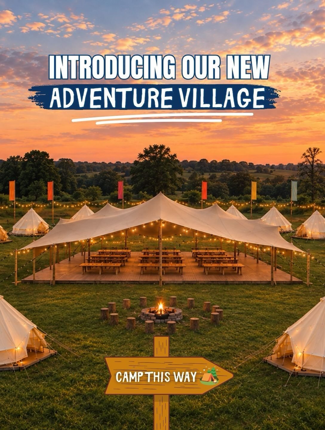 The wait is finally over -
We are SO EXCITED to finally announce our brand-new Adventure Village! 🏕️

🛏️ Camping at Foxlease just got a major luxury upgrade! Nestled right in the heart of nature, our village features luxury bell tents, each with co