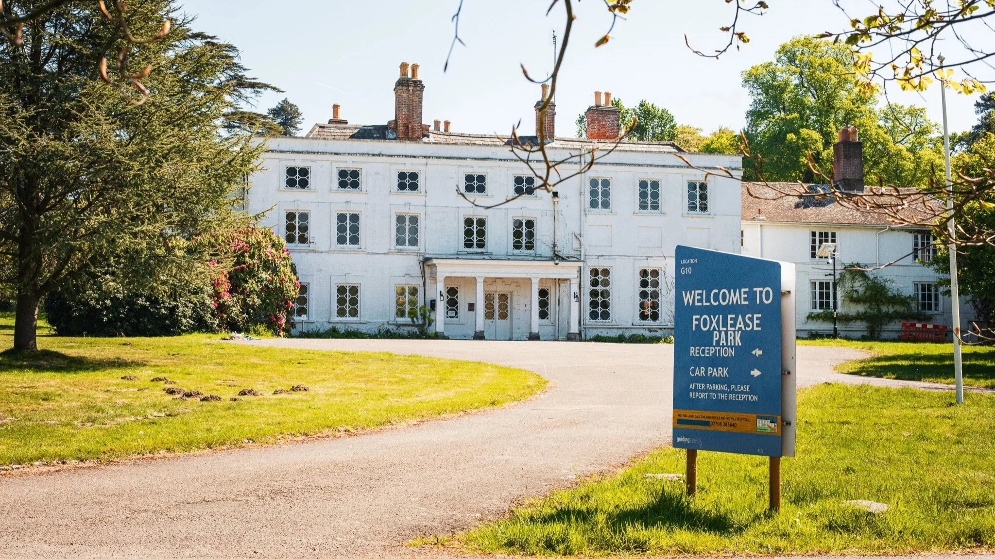 Secure gated entry at Foxlease Park ensuring controlled access for summer camp visitors.