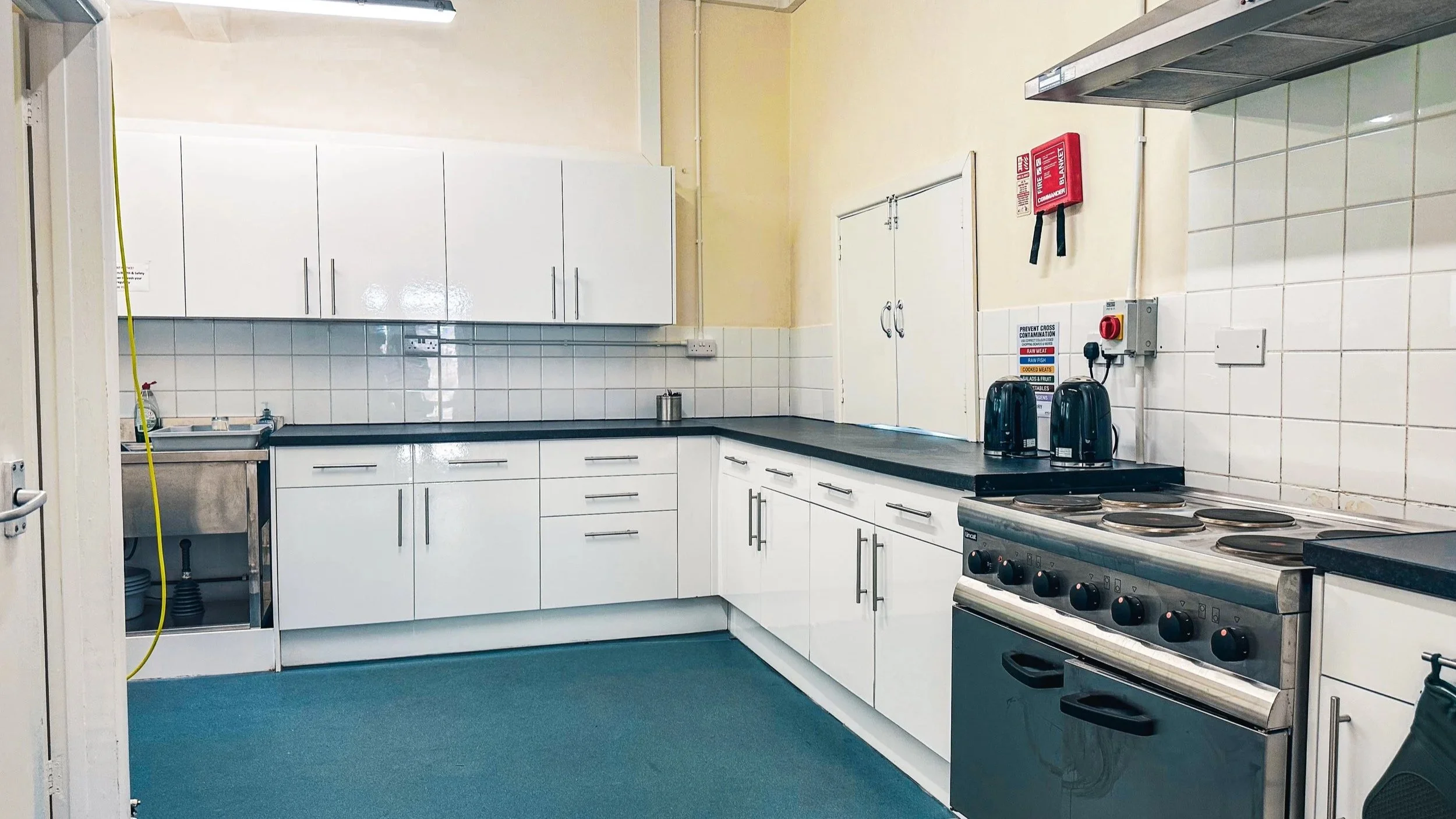 Camp dining facilities at Foxlease Park designed for safe group meals.