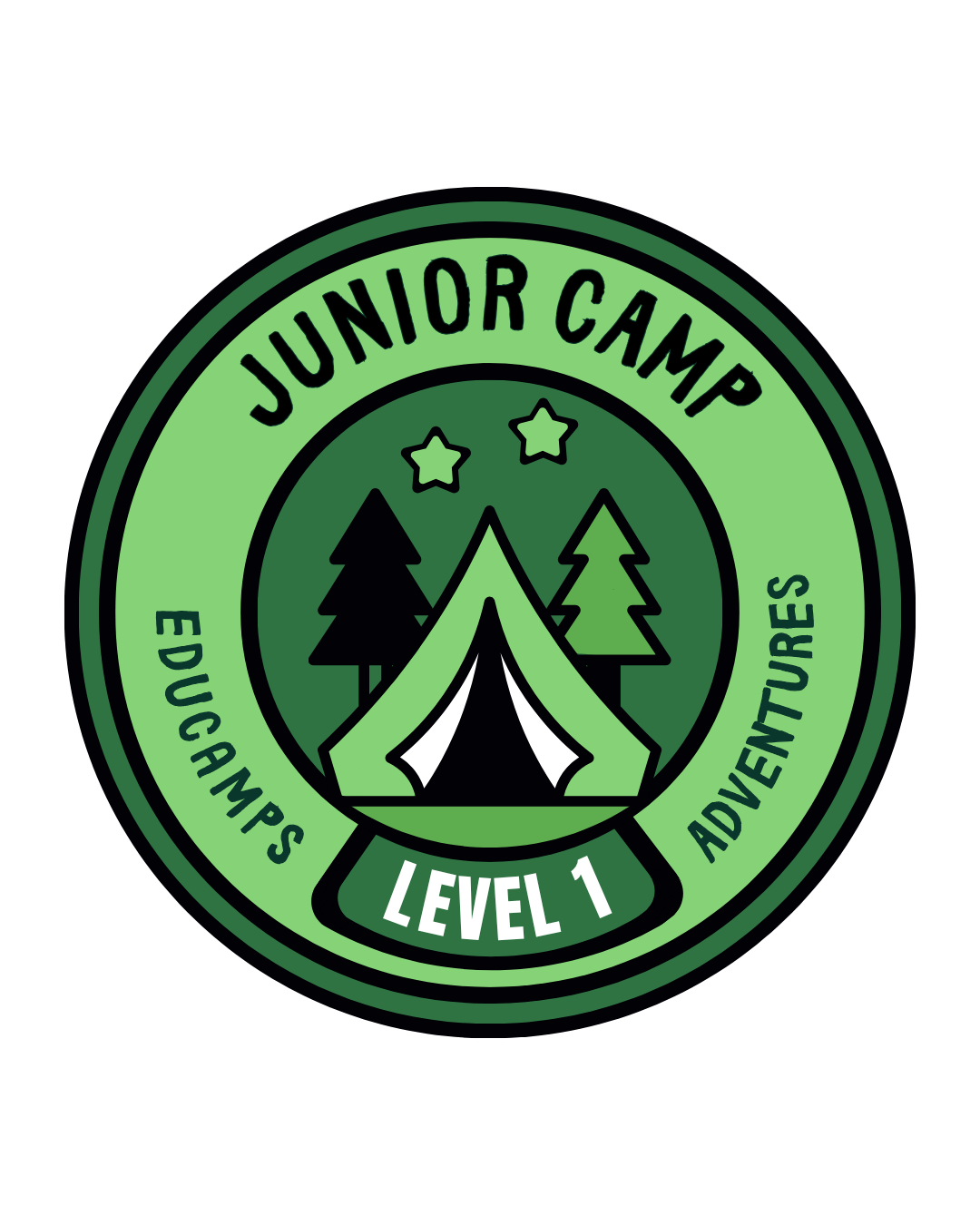 Educamps Level 1 embroidered adventure patch for the Junior New Forest Camp