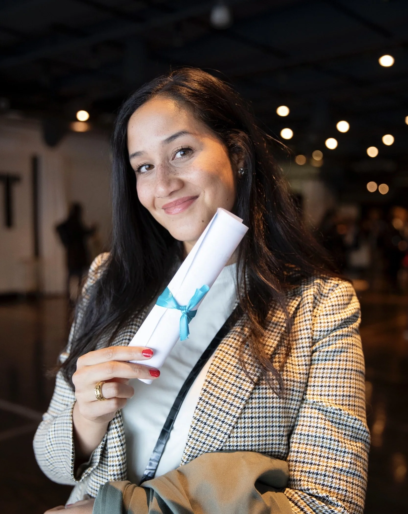 Gagnante d’un concours d'entrepreneuriat, dotation avec Bina Way