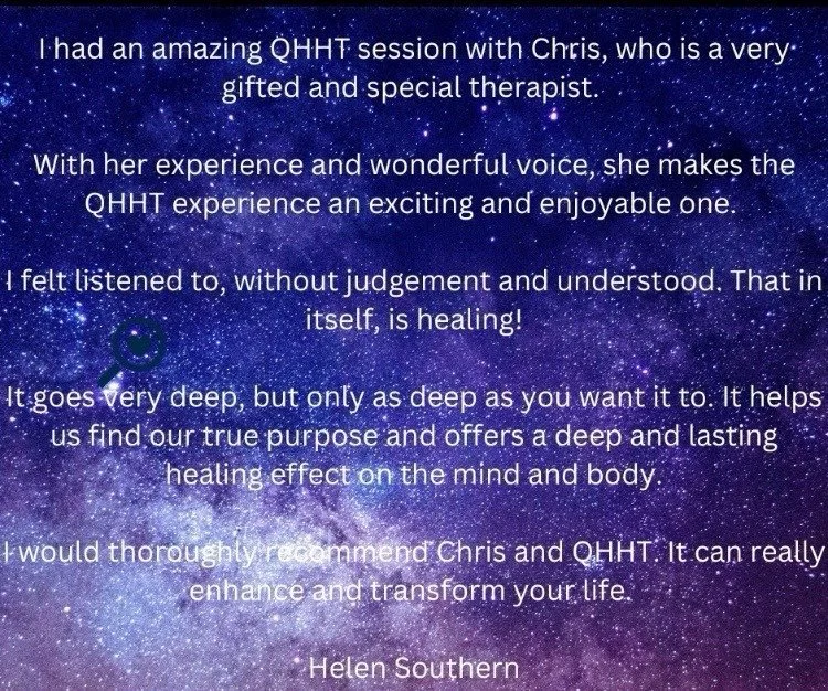 Feeling all the love for QHHT from my beautiful client 🩵