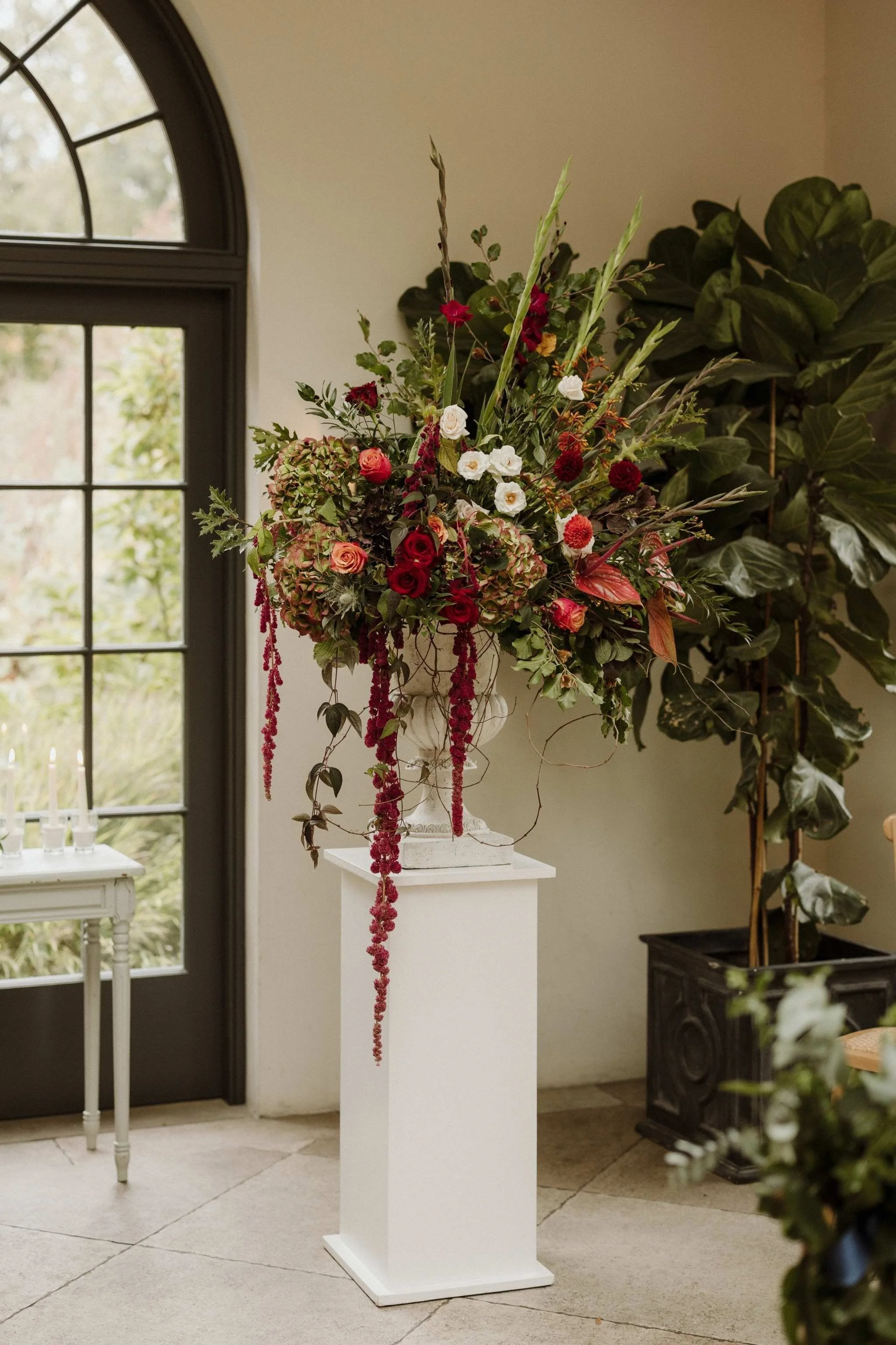 Floral Urn - Wedding Flowers - Middleton Lodge - The Rarified.jpg