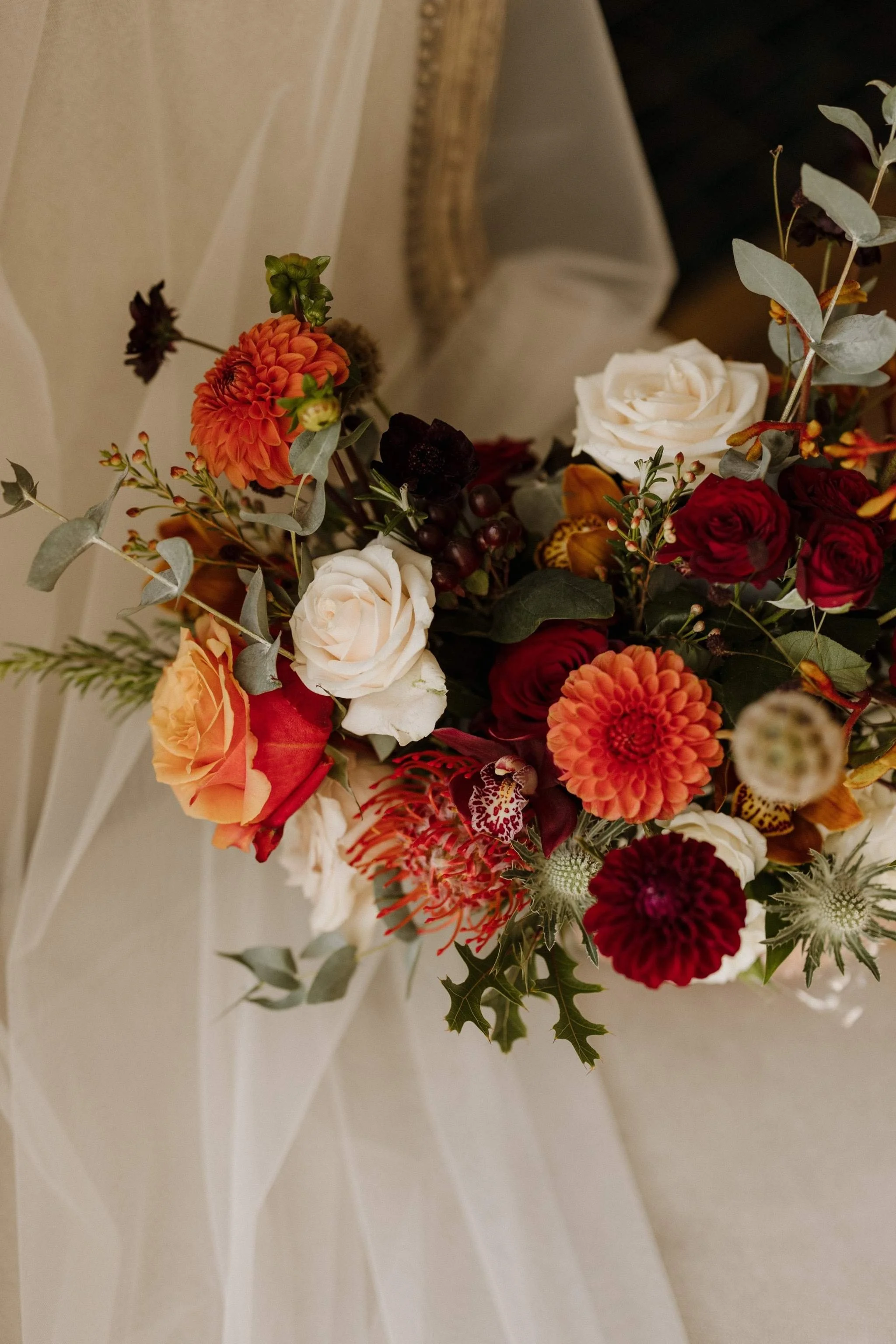 Vibrant Bridal Bouquet - Middleton Lodge Weddings - Wedding Florist - The Rarified.jpg