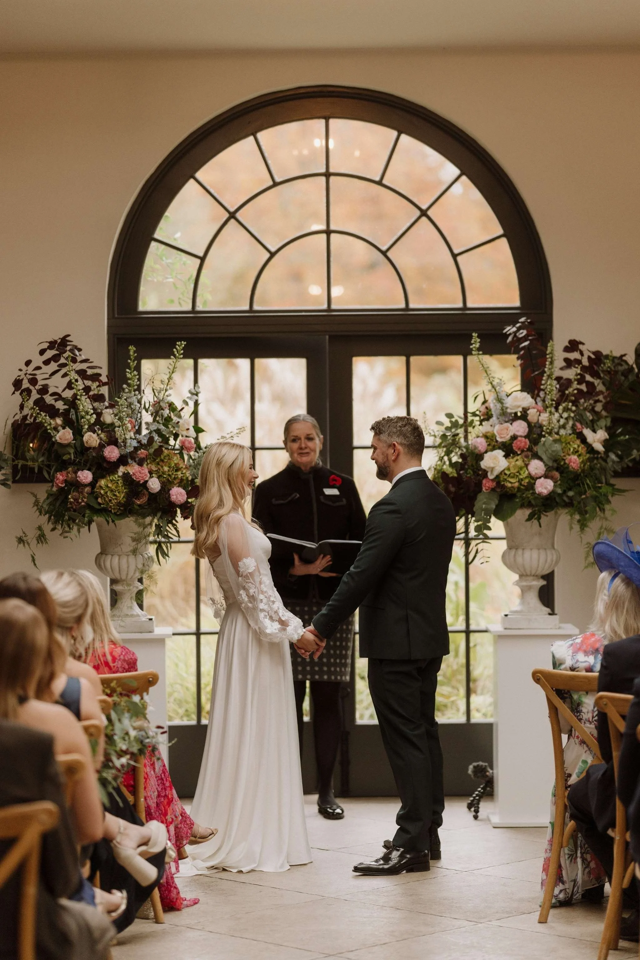 Wedding Ceremony Flower Arrangements - Fig House, Middleton Lodge - Joanna Cairns at The Rarified.jpg
