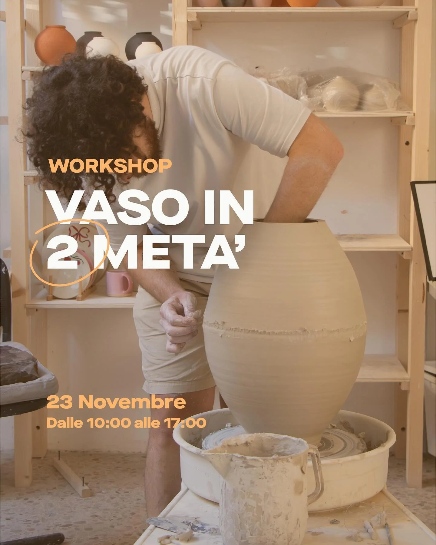 ✨🏺torniamo con l&rsquo;ultimo workshop di livello avanzato, per quest&rsquo;anno!

Avrai la possibilit&agrave; di immergerti completamente nella ceramica. Dedicheremo l&rsquo;intera giornata ad imparare e praticare una nuova tecnica, che prevede la 