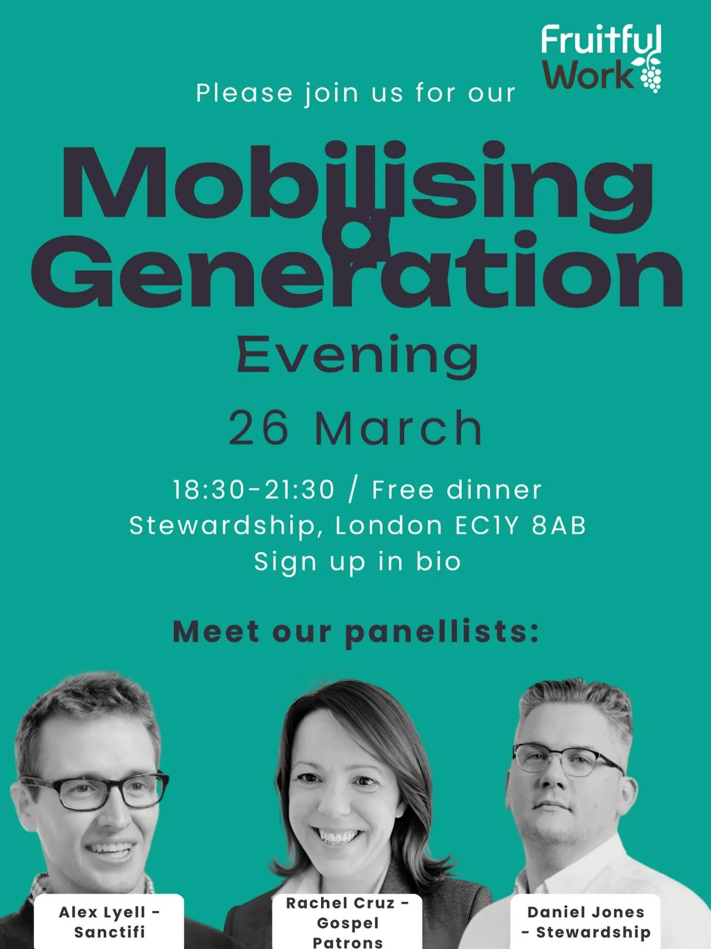 📣 JOIN US NEXT THURSDAY! SIGN UP IN BIO! 📣

📍 Stewardship, 1 Lamb&rsquo;s Passage, London EC1Y 8AB
📅 Thursday 26th March
🕢 6:30&ndash;9:30 PM
🍽️ FREE DINNER

This is for everyone such as students, graduates, professionals, those job searching, 