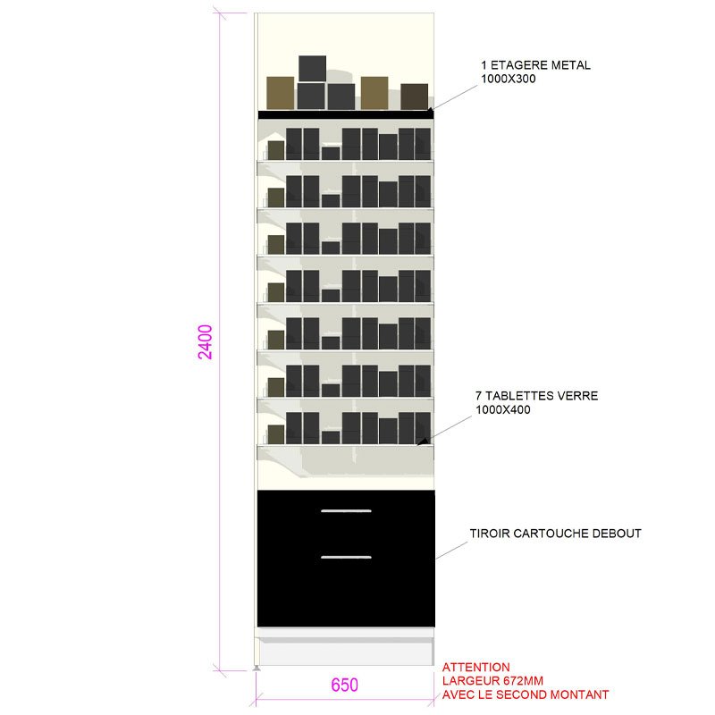MM002-meuble-mural-linéaires-tabac-7-niveaux-verre-baes-brume-coloris-noir-vue-face-a2m-diffusion.jpg