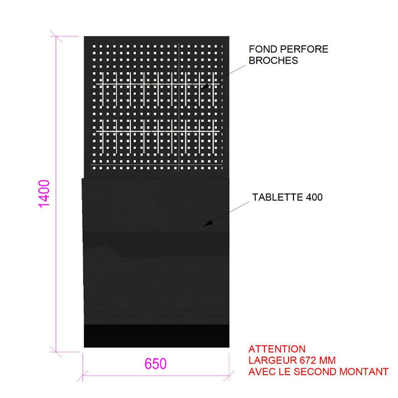 MM023-meuble-ilôt-pour-gondole-papeterie-2-niveaux-bacs-+-broches-métal-noir-vue-face-a2m-diffusion.jpg