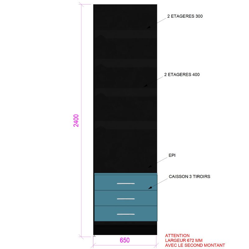 MM063-meuble-papeterie-murale-rangements-et-tablettes-base-noir-coloris-vert-niagara-vue-face-a2m-diffusion.jpg
