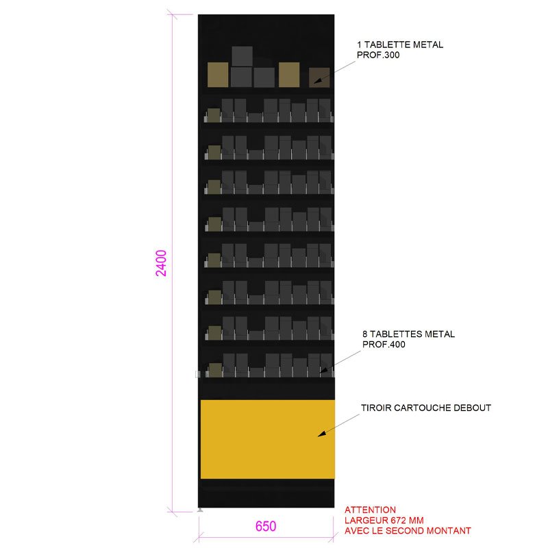 MM004-meuble-mural-linéaires-tabac-8-niveaux-métal-base-noir-coloris-jaune-curry-vue-face-a2m-diffusion.jpg