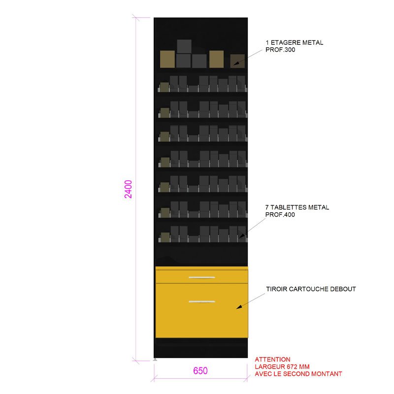 MM001-meuble-linéaire-tabac-mural-base-noire-coloris-jaune-curry-vue-face-a2m-diffusion.jpg