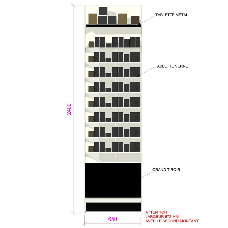 MM005-meuble-mural-linéaires-tabac-8-niveaux-verre-base-brume-coloris-noir-vue-face-a2m-diffusion.jpg