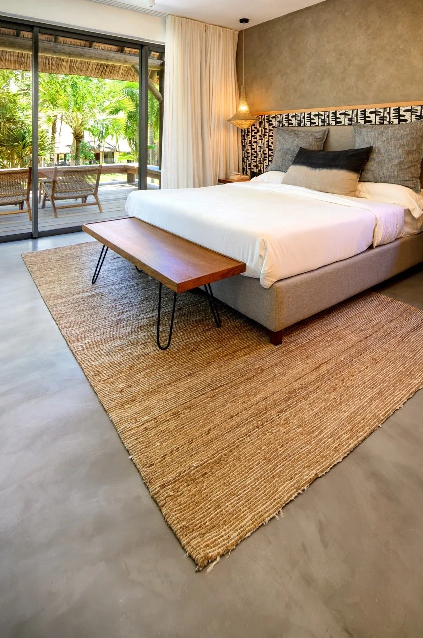 Sable et Mer Villa Project by Cemtech - Béton Ciré Flooring - Bedroom