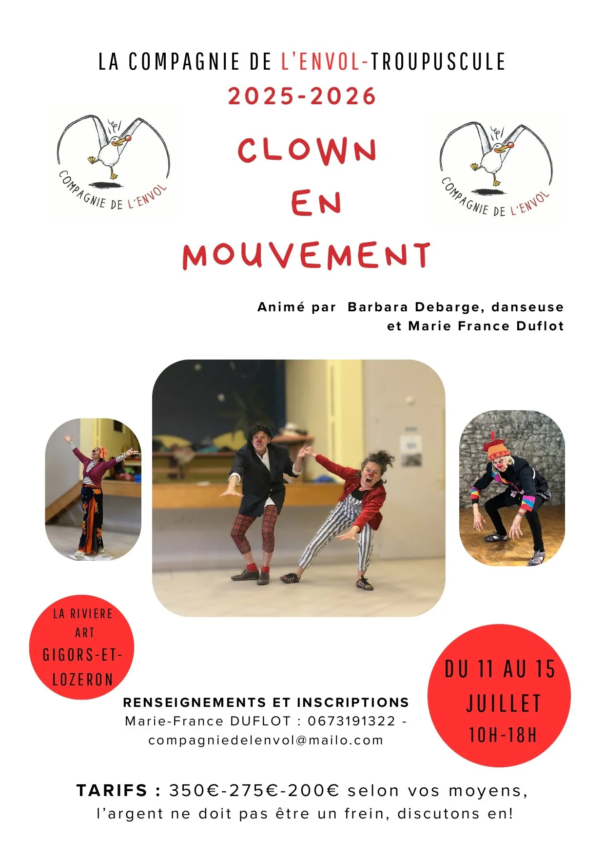 Le clown en mouvement - Cie de L’envol - Troupuscule 