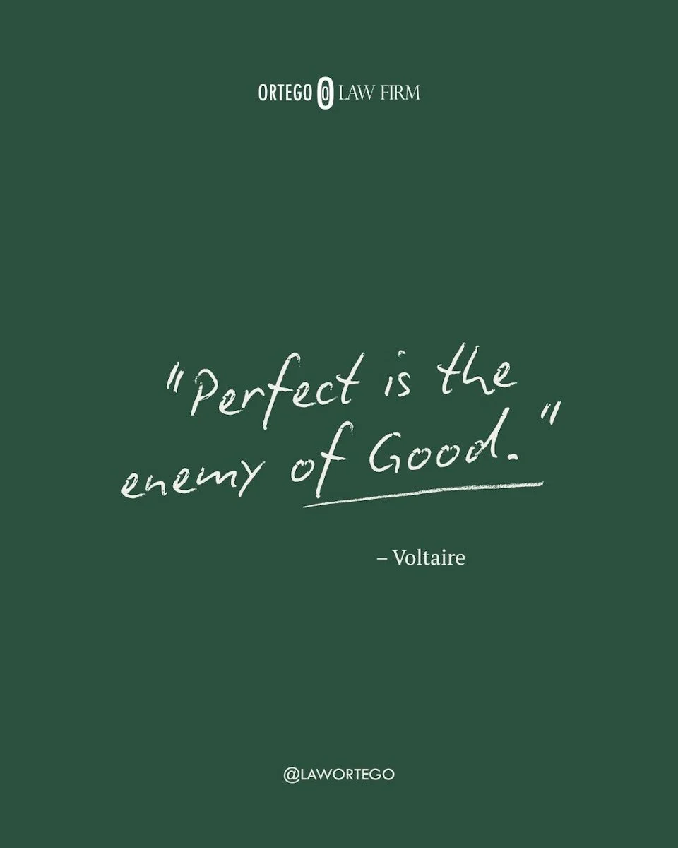 “Perfect is the enemy of good.” – Voltaire
Hi friends, Caroline here 👋
If you’ve been putting off your estate planning because you’re waiting for the “perfect time” or until you know everything you need to
