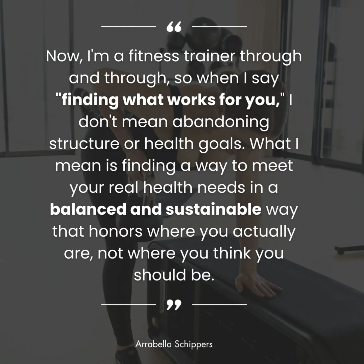 I came into this industry thinking I was going to help people change their bodies. What I discovered is that the body is never really the problem; it's the disconnection from it.

I'd have clients hit their aesthetic goals and still feel insecure. Or