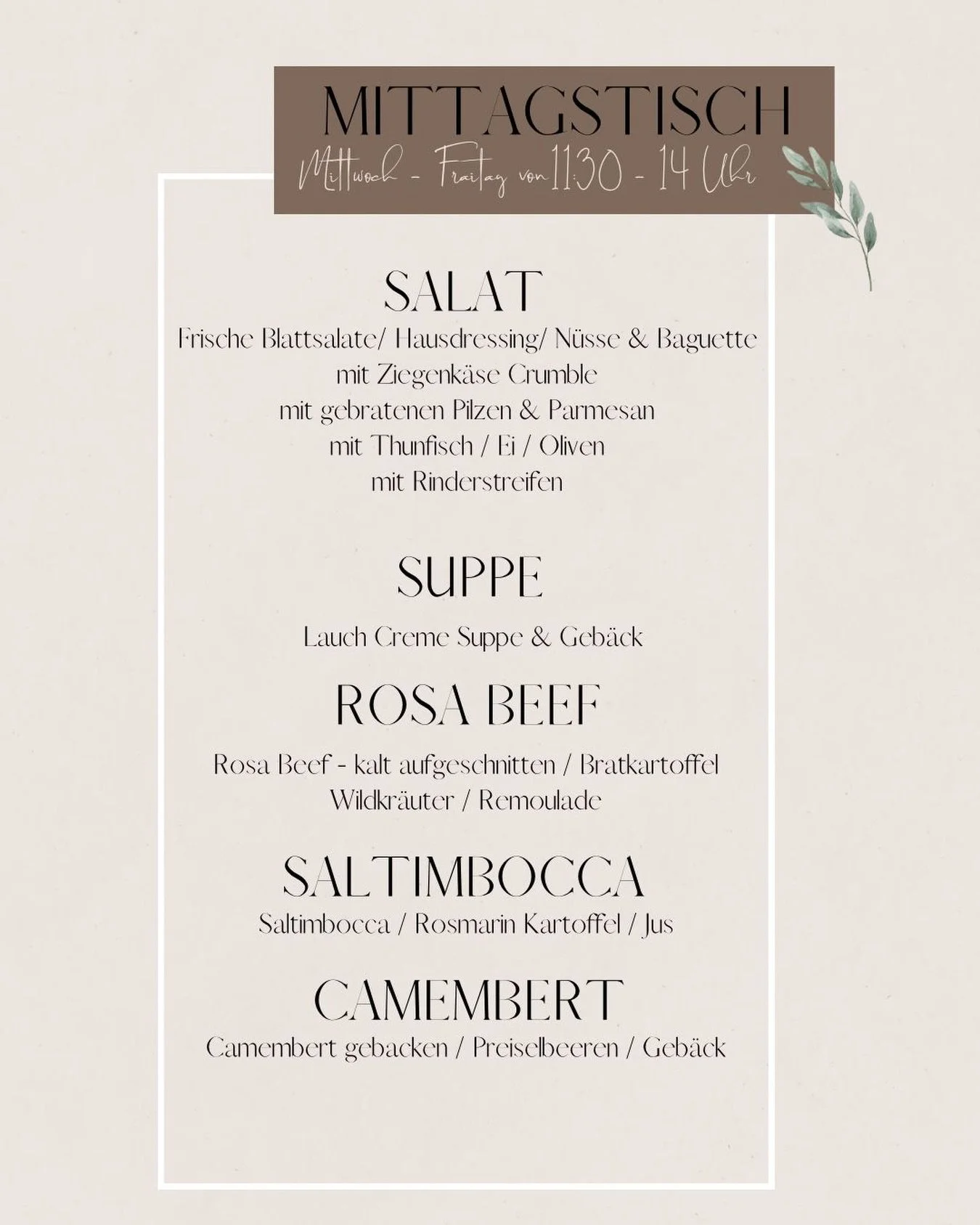 Mittagstisch 🍴

27. - 29. Mai 2026 von 11:30 Uhr bis 14 Uhr

#mittagstisch #caf&eacute; #pause #genussreichseligenstadt #seligenstadt