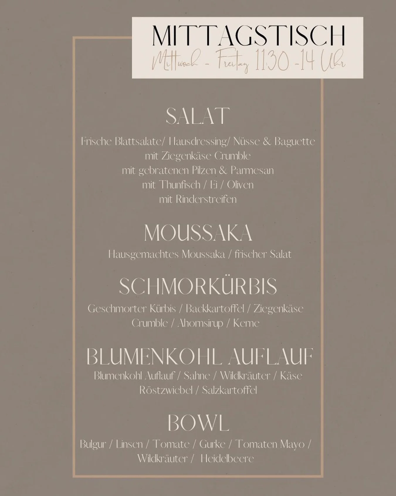 Mittagstisch 🍴

9. - 11. September 2026 von 11:30 Uhr bis 14 Uhr

#mittagstisch #caf&eacute; #pause #genussreichseligenstadt #seligenstadt