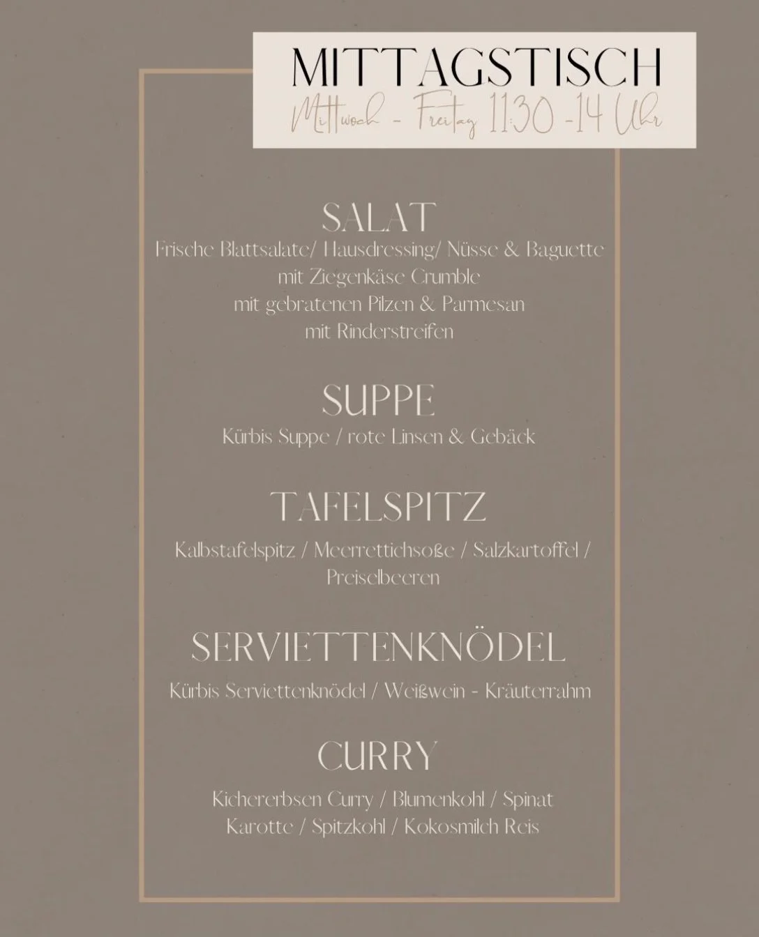 Mittagstisch 🍴

28. - 30. Oktober 2026 von 11:30 Uhr bis 14 Uhr

#mittagstisch #caf&eacute; #pause #genussreichseligenstadt #seligenstadt