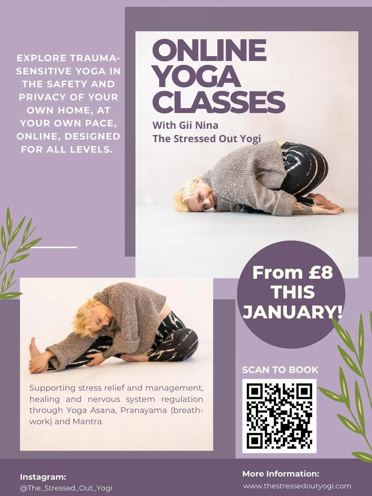This January - I will be teaching online as I travel. I&rsquo;m hoping to create a wholesome, online community of like minded people. ✈️ 🥰 

Class prices begin at JUST &pound;8 for my morning flow classes &amp; you are invited to join me for deeper 