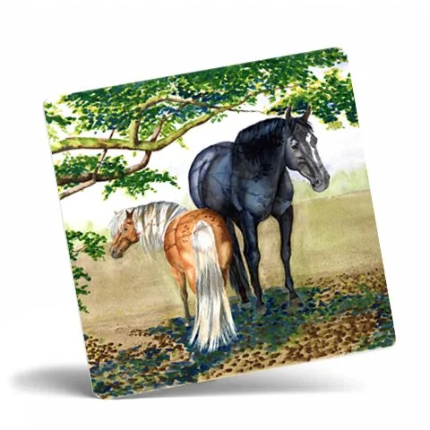 Summer Shadows Square Coasters