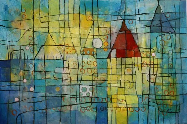 Towers on the Water, oil on canvas, 36x24, SOLD