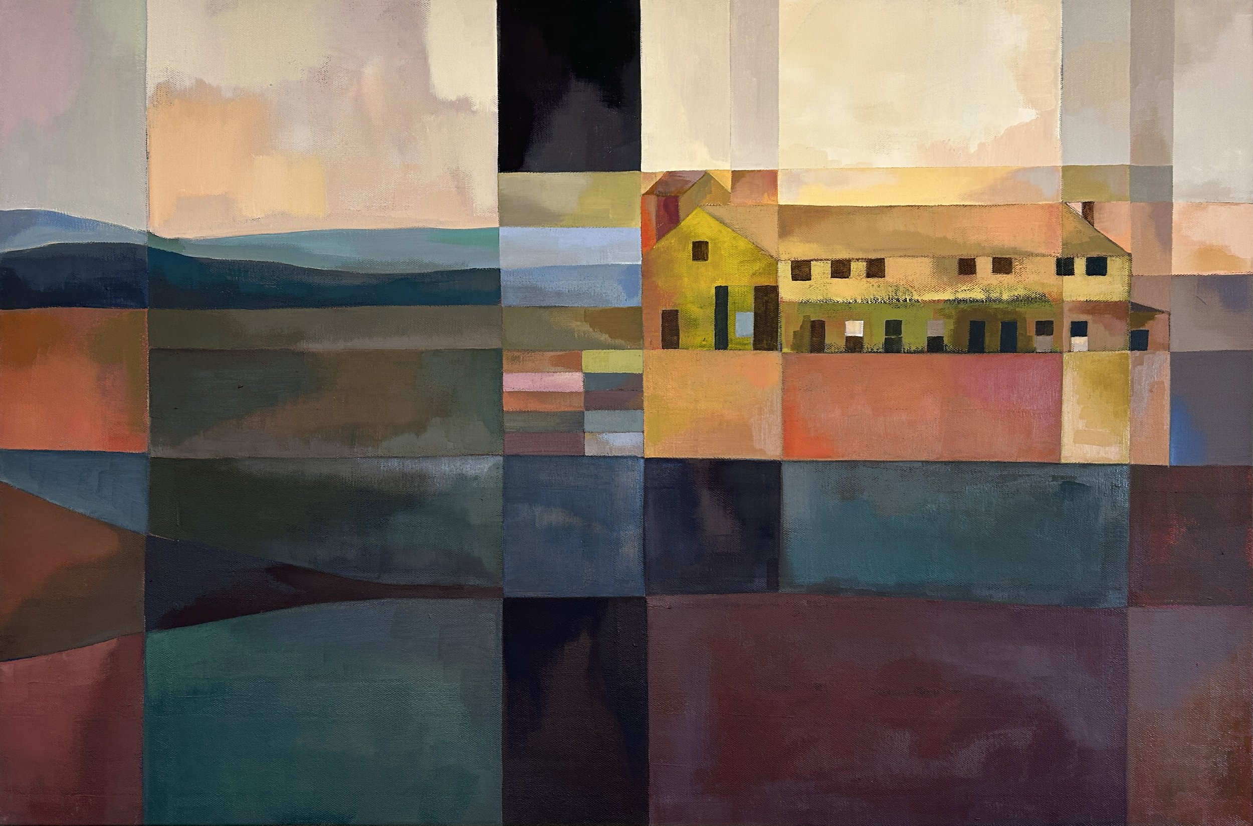 Yellow Barn, oil on canvas, 24x36, SOLD