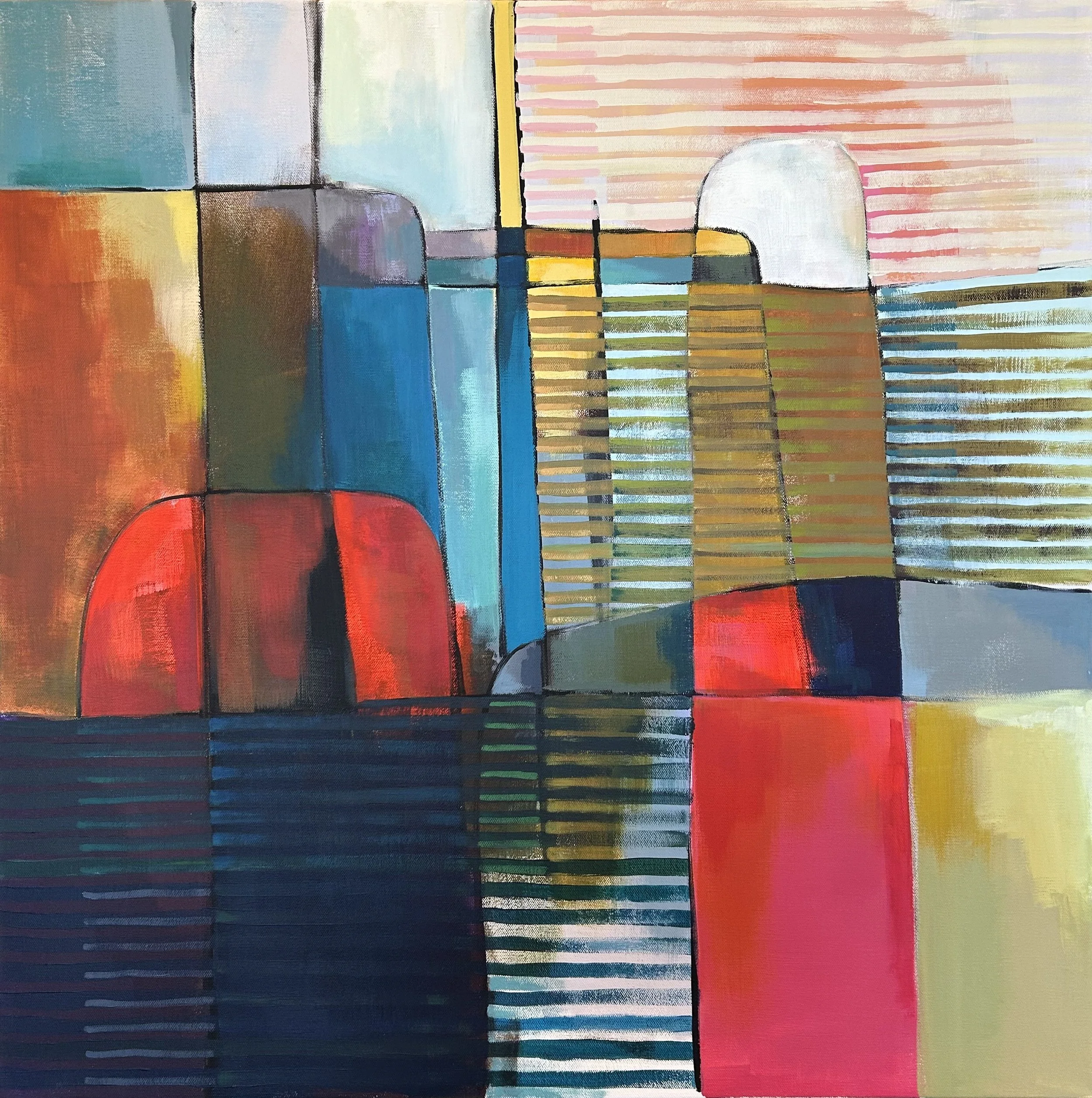 He Whistled, acrylic on canvas, 30x30
