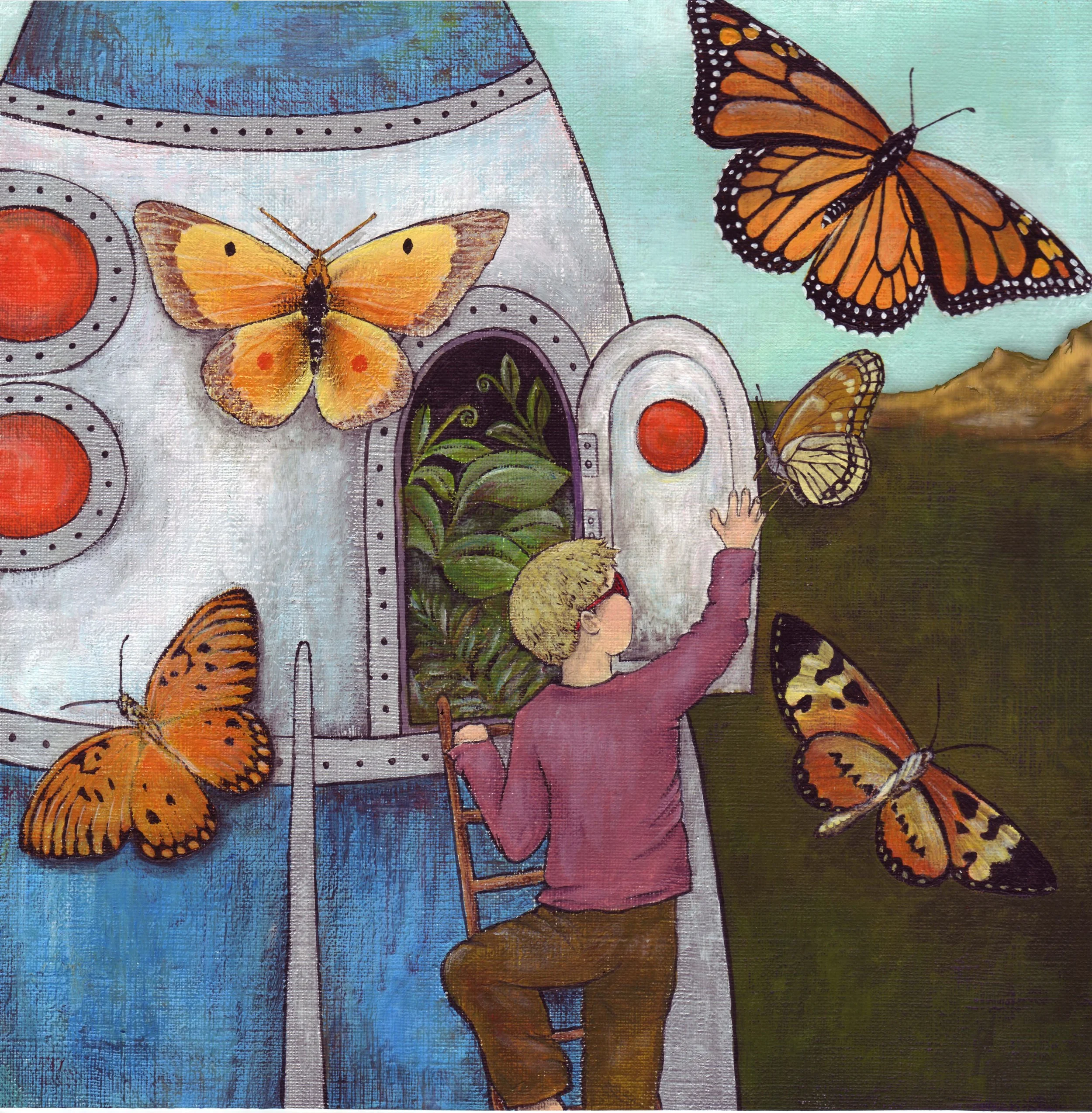 After, acrylic on paper, SOLD