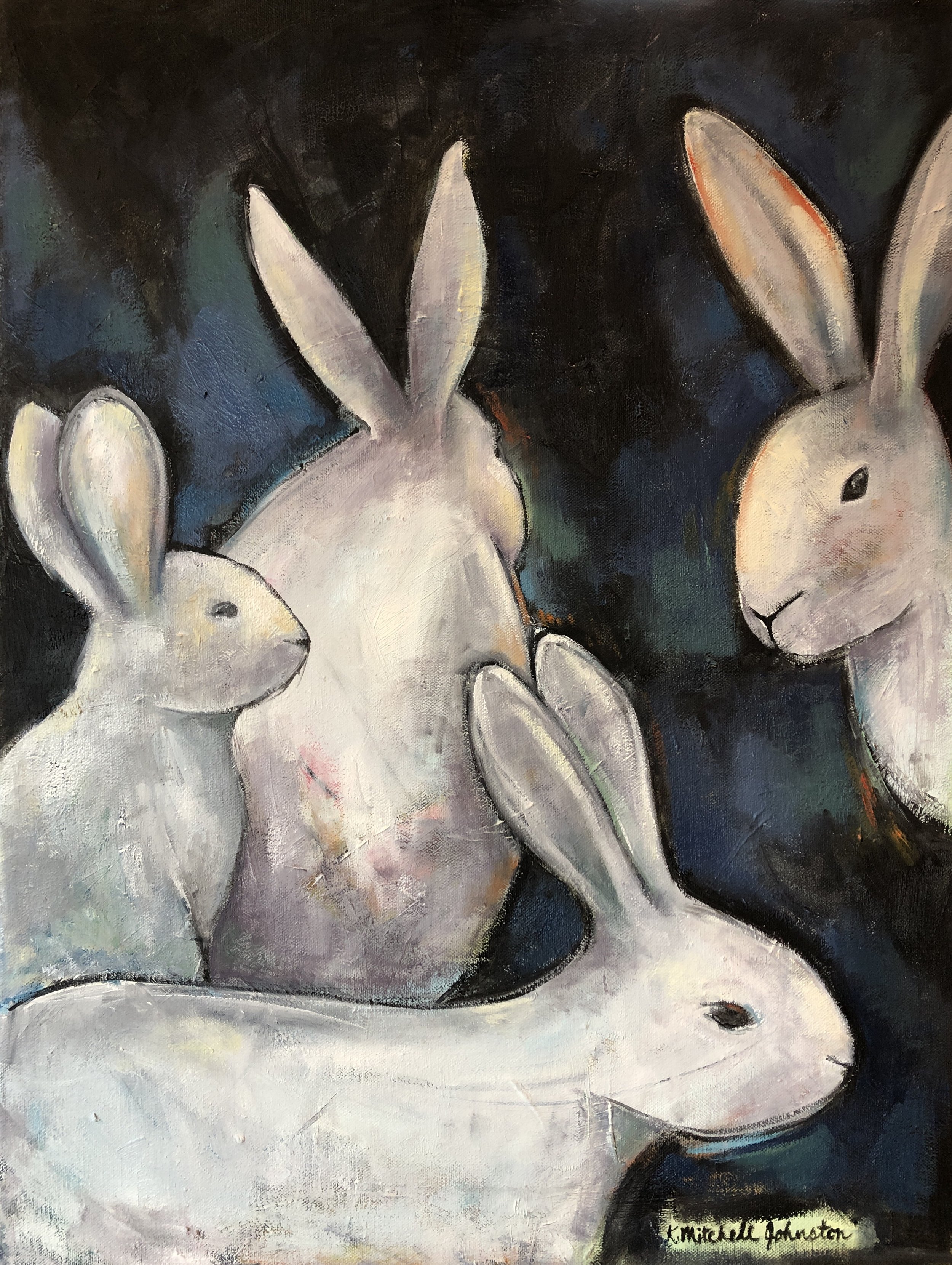 The Support Group, oil on canvas, 24x18, SOLD