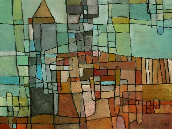 Castle with Wall, oil on canvas board, 24x18, SOLD