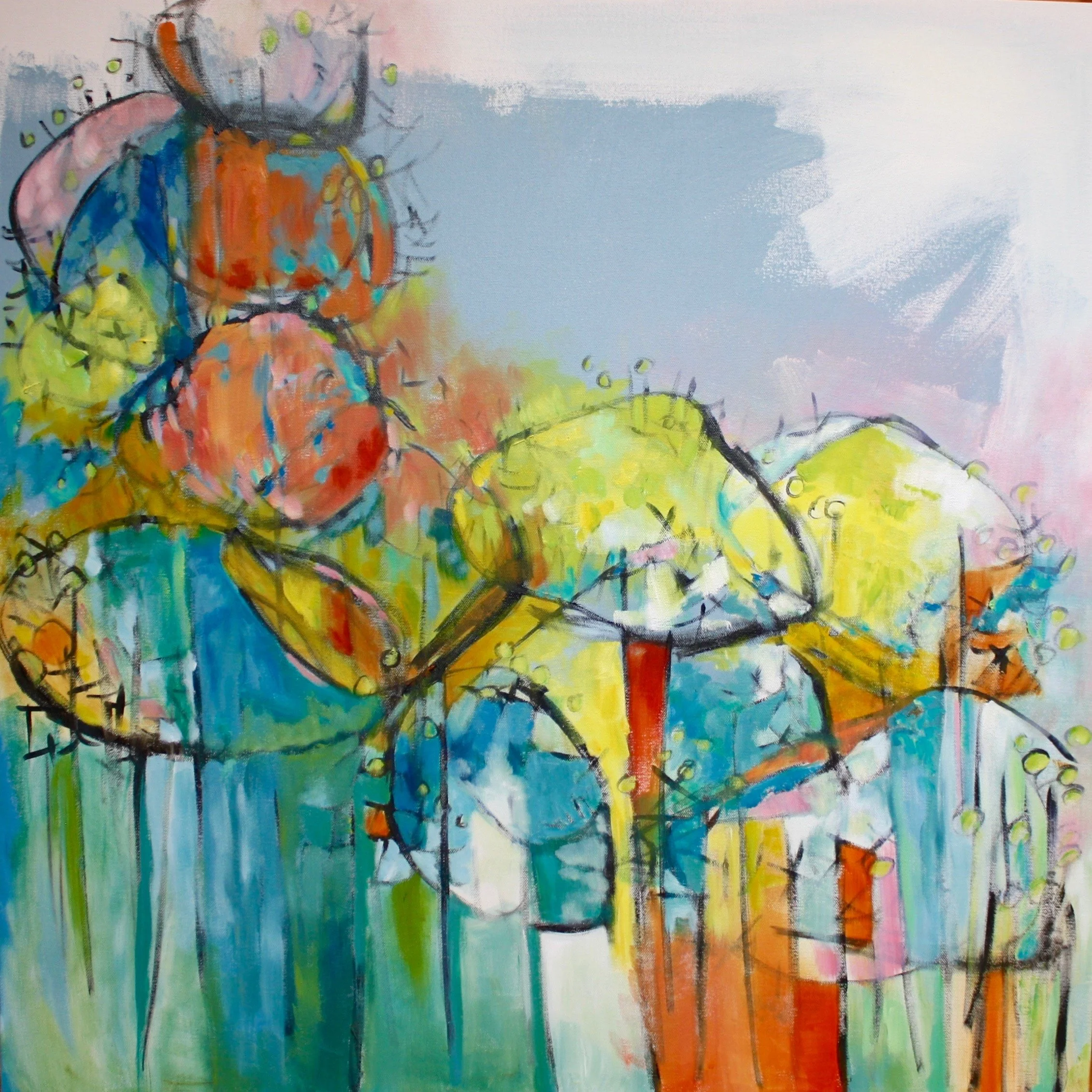 Soft Voices, oil on canvas, 30x30