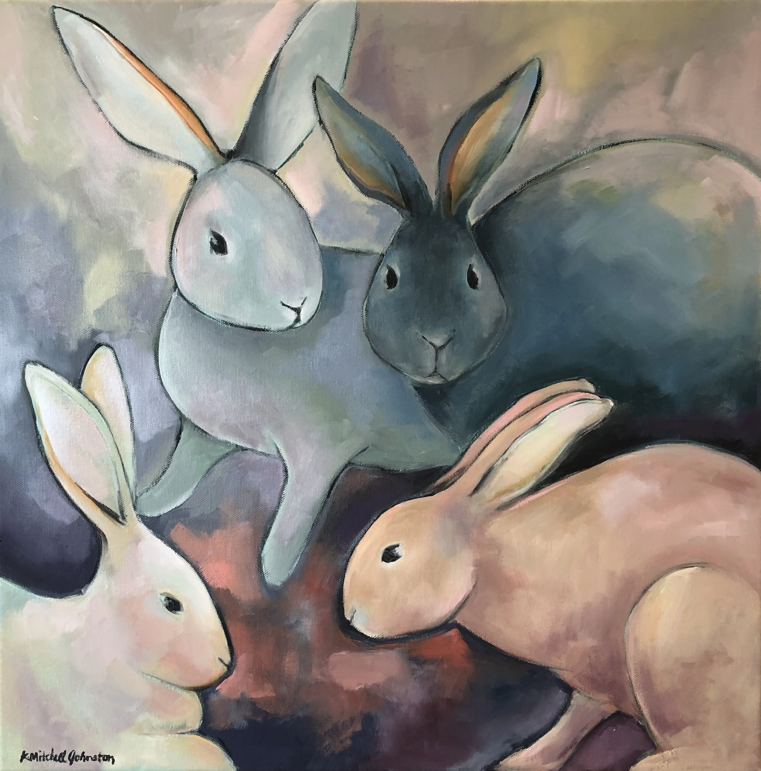 Concentration, oil on canvas, 20x20, SOLD