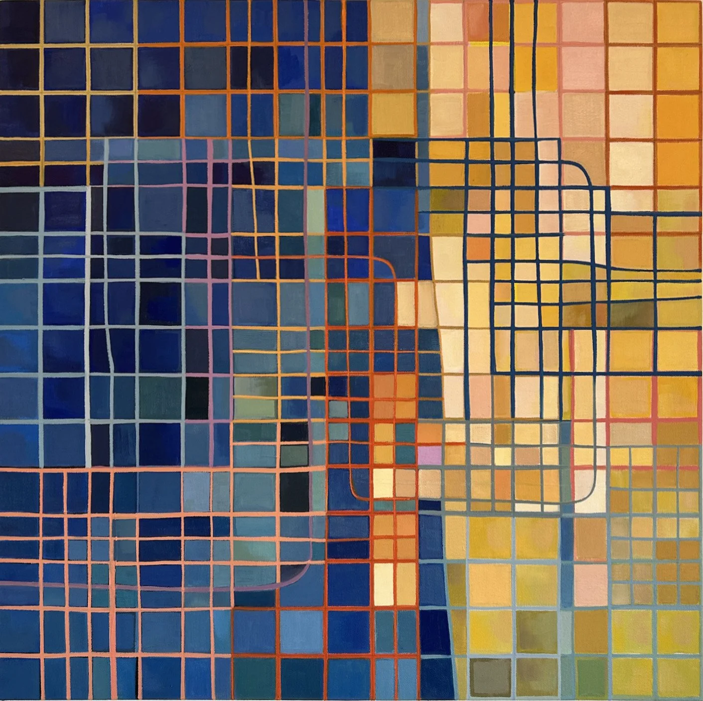 Swatch, oil and acrylic on canvas, 30x30, SOLD