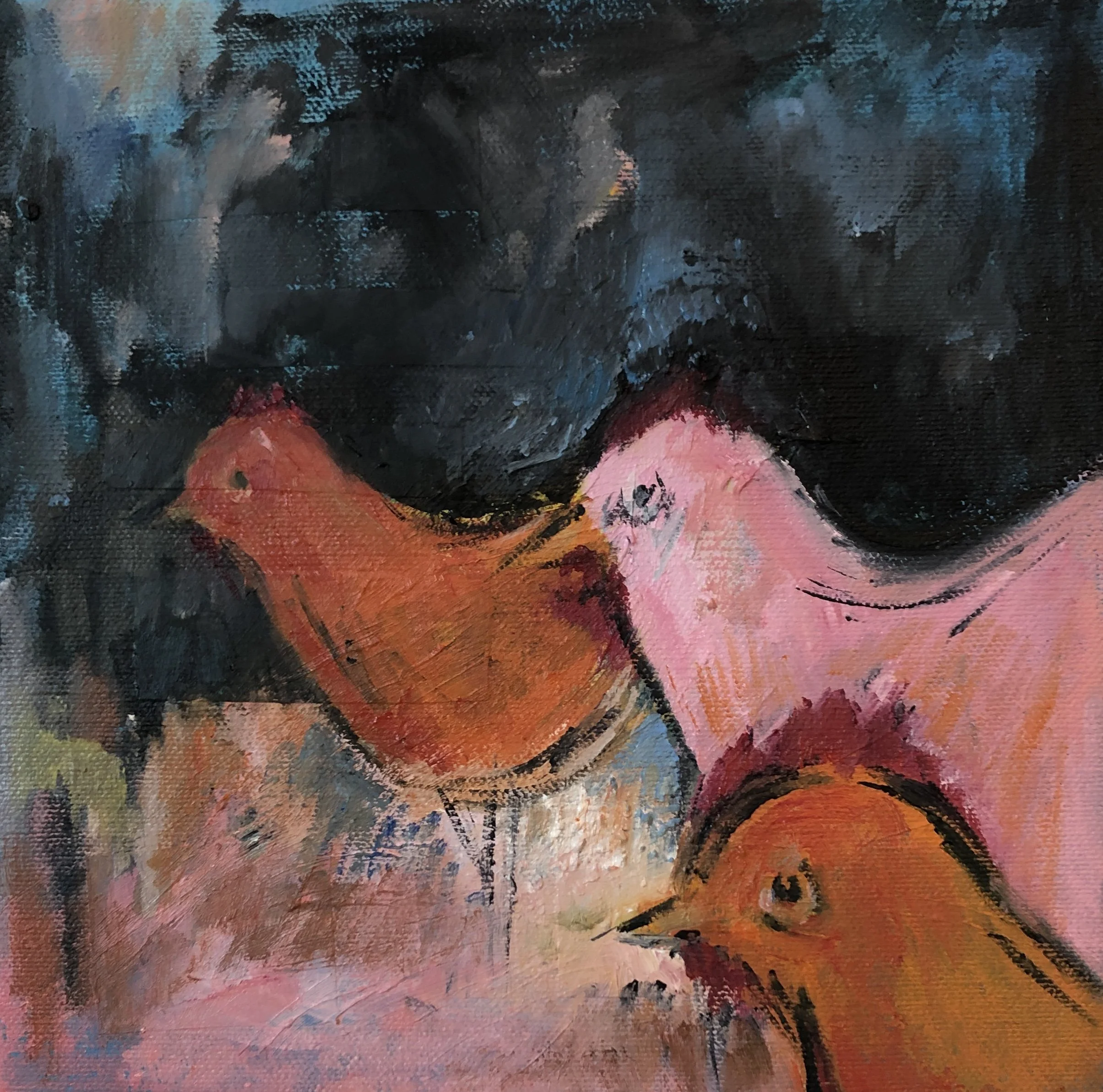 Untitled, oil on canvas, 8x8