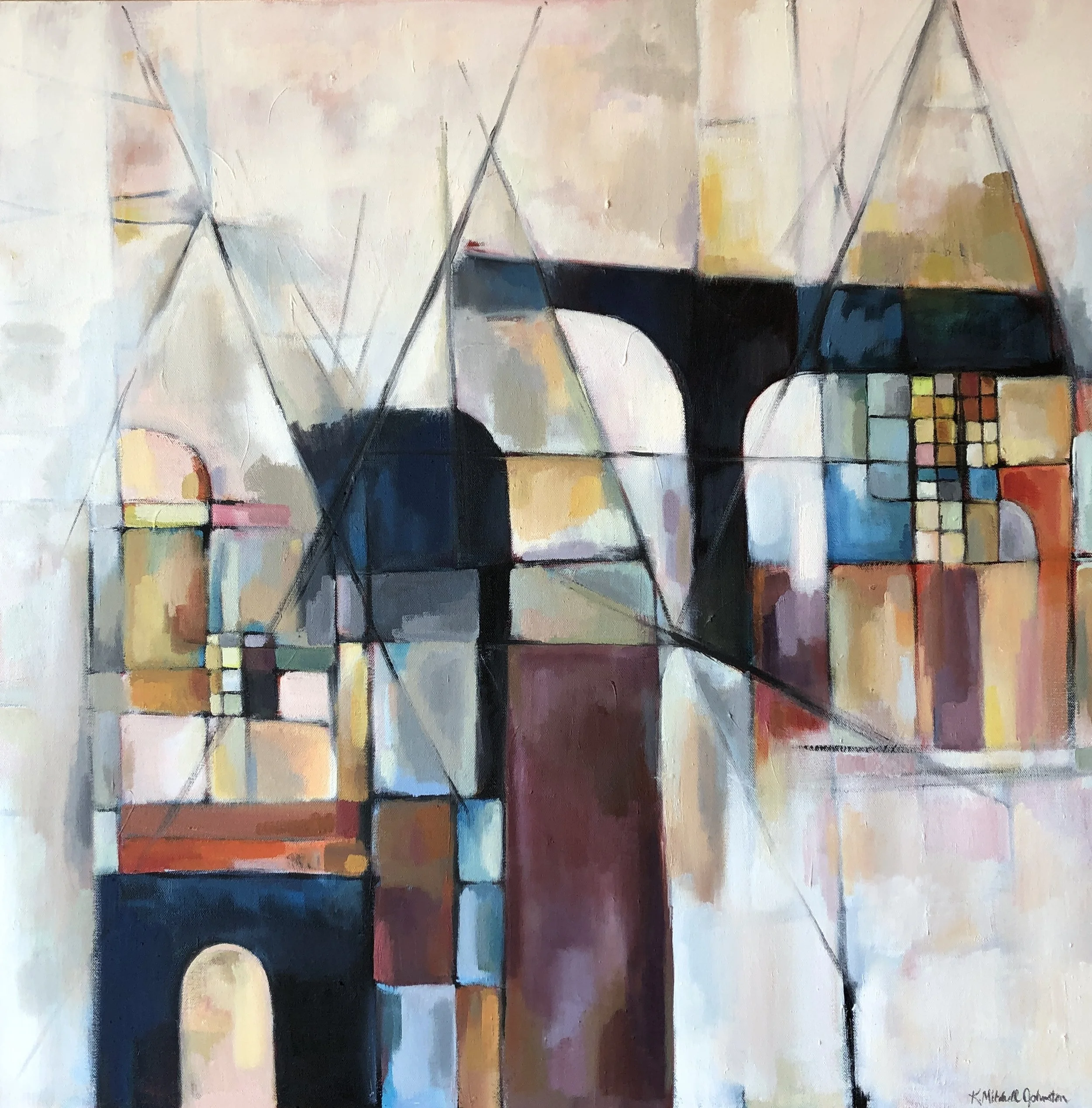 Clouded, oil on canvas, 30x30